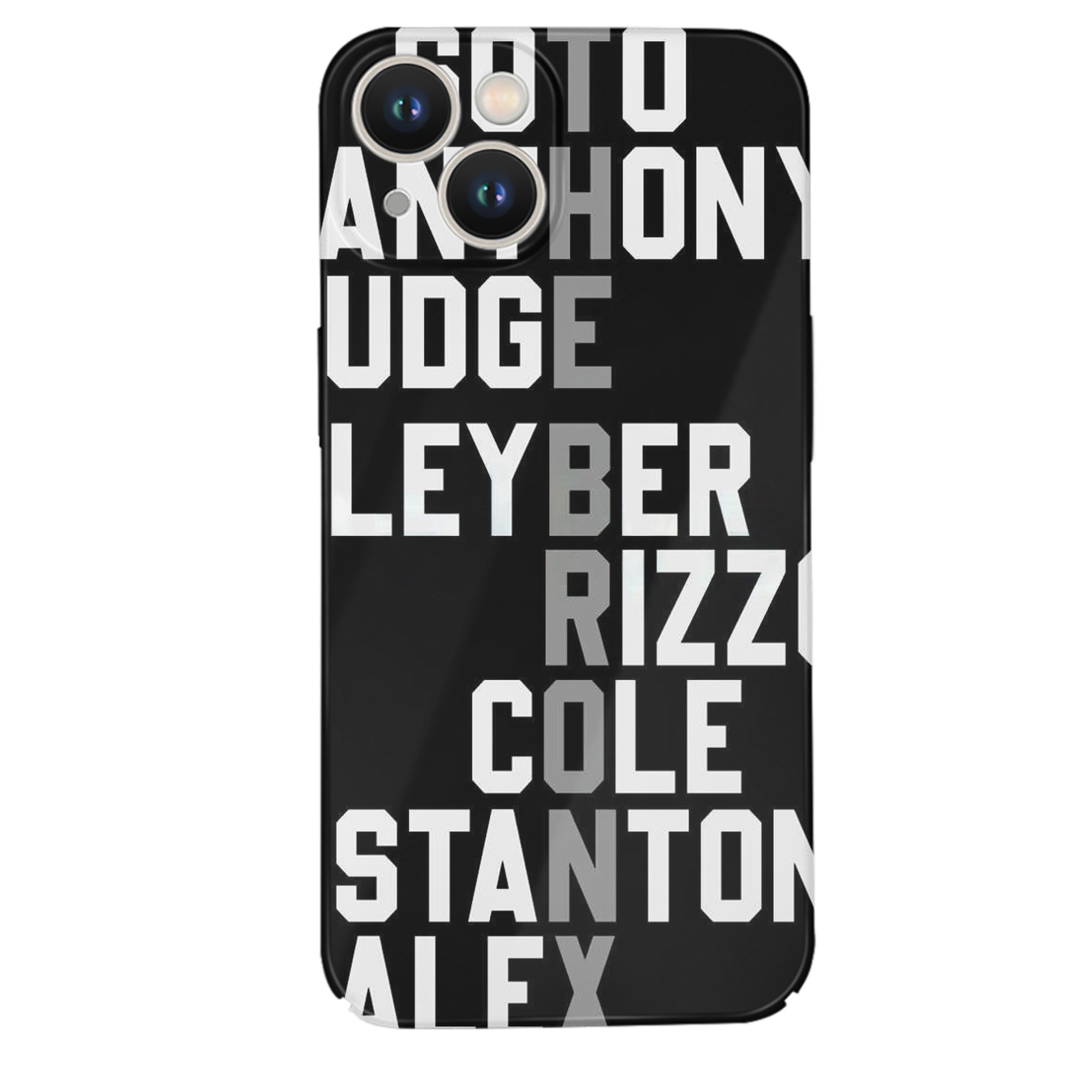 New York Yankees The Bronx Baseball Player Name IPhone 14 Series Full-Cover Hard Case – Shockproof With Raised Camera Protection – Precise Cutouts, Wireless Charging Compatible – Durable, Anti-Yellowing, Easy To Clean